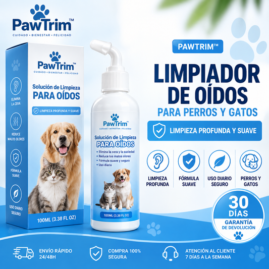 PawTrim™ EarClean Pro | Limpiador de Oídos para Perros y Gatos